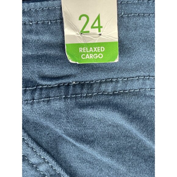 RE generation By Celebrity Pink Womens Size 24 RELAXED Cargo Pants Blue - Picture 7 of 9